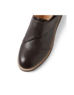 Oroz Hook And Loop Leather Flat Shoes