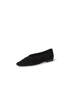 Otage Ruched Square Toe Suede Flats