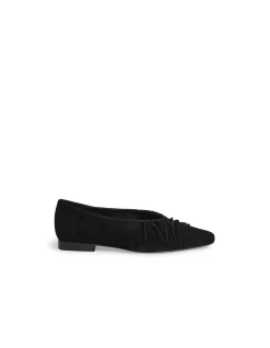 Otage Ruched Square Toe Suede Flats