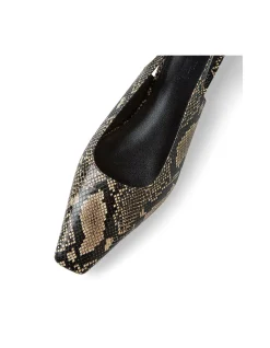 Othentic Snake Leather Slingback Flats
