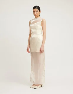 Ottilie Sheer Overlay Two Piece Maxi Dress