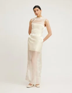 Ottilie Sheer Overlay Two Piece Maxi Dress