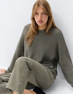 OVERSIZED COTTON BLEND KNIT