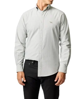 Oxford Long Sleeve Sports Fit Shirt- Thyme