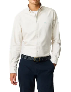 Oxford Long Sleeve Sports Fit Shirt - Natural