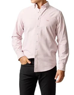 Oxford Long Sleeve Sports Fit Shirt- Blush