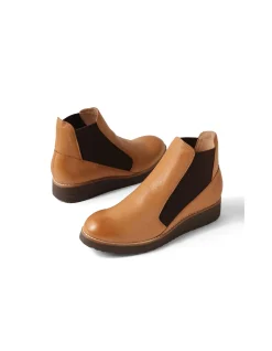 Ozeke Leather Elastic Panel Chelsea Boots