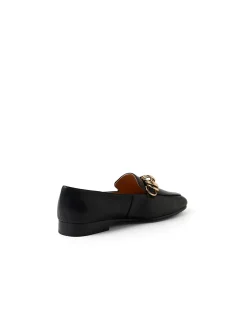 Paray Gold Ring Detail Leather Loafers