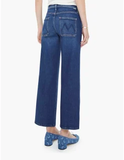 Patch Pocket Mid Rise Maven Wide Leg Ankle Jeans
