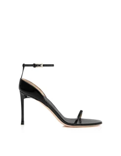 PATENT LEATHER ANKLE STRAP SANDAL