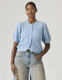 Pauline Pointelle Ss Cardigan