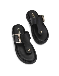 Pavilion T-Bar Leather Mule Sandal
