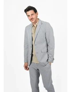 PEAK LAPEL HOUNDSTOOTH BLAZER
