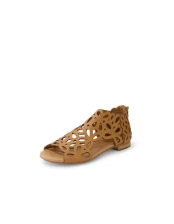Pietro Laser Cut Leather Flat Sandals