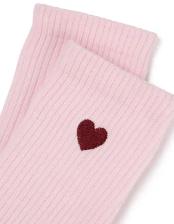 Pilates Heart Grip Bamboo Crew Socks