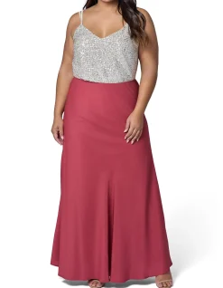 PINK DUSK-CAUGHT UP MAXI SKIRT
