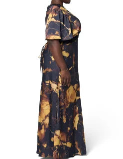 PINK DUSK-ELECTRIC VIBE MAXI DRESS