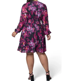 PINK DUSK-RAVISHED MINI DRESS