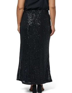 PINK DUSK - SEDUCER SEQUIN MAXI SKIRT