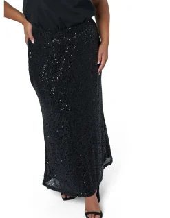 PINK DUSK - SEDUCER SEQUIN MAXI SKIRT