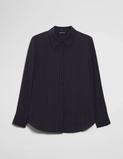 Pinstripe Silk Shirt