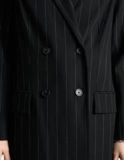 PINSTRIPE DOUBLE BREASTED COAT
