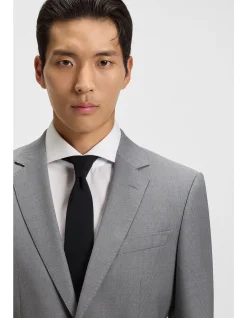 Pinstripe slim-fit jacket in virgin wool