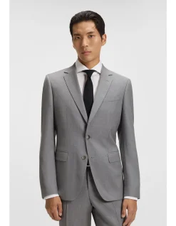 Pinstripe slim-fit jacket in virgin wool