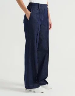 PINTUCK DETAIL DENIM PANT
