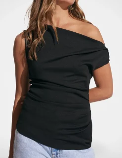 PIPPA TIPPED SHOULDER TOP