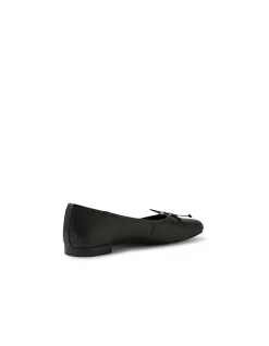 Pirela Bow Detail Leather Ballet Flats