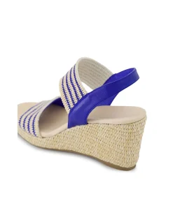 Piveys Elasticated Woven Wedge Sandals