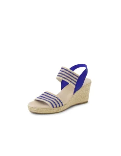 Piveys Elasticated Woven Wedge Sandals