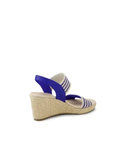 Piveys Elasticated Woven Wedge Sandals