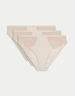 3pk Body Soft High Leg Knickers