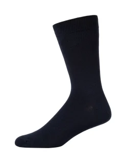 2PK COMFORT TOP BOLD STRIPE CREW SOCKS