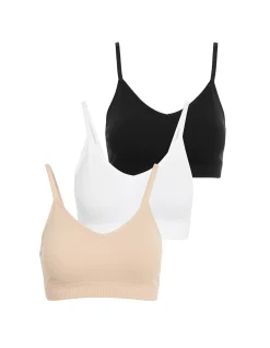 3pk Seamless Non Wired Bralettes