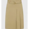 PLEAT DETAIL MIDI SKIRT