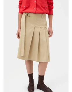 PLEAT DETAIL MIDI SKIRT
