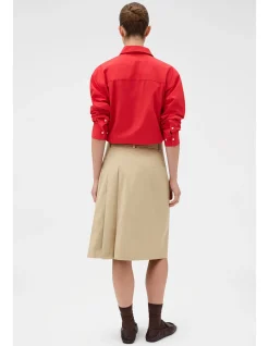 PLEAT DETAIL MIDI SKIRT