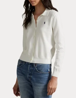 POLO-COLLAR BUTTONED CARDIGAN