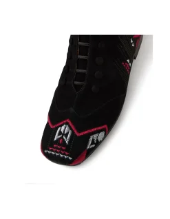 Presser Embroidered Lace Up Ankle Boots