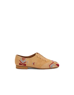 Prinity Embroidered Suede Casual Sneakers
