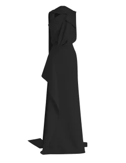 PRIORITY HIGH NECK ASYMMETRIC GOWN