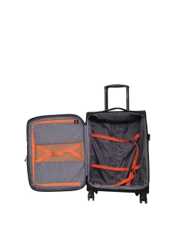 Pro Soft Shell 68cm Expandable Medium Suitcase Black