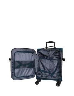 Pro Soft Shell 54cm Expandable Small Carry-On Suitcase Teal