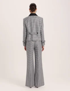 PRUDENCE WOOL CHECK PEACOAT