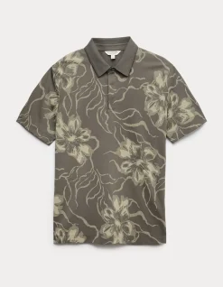 Pure Supima Cotton Floral Print Polo
