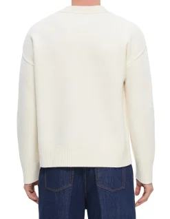 QUOTA -CREWNECK SWEATER WITH CONTRASTED AMI DE COEUR