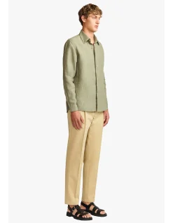 QUY OLIVE LINEN SHIRT